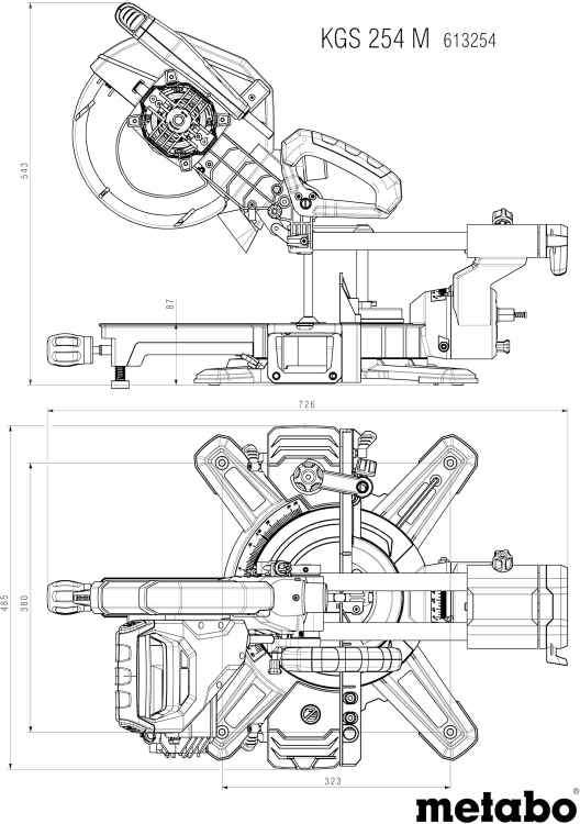 Metabo KGS 254 M PLUS 30 Zahn Hartmetall-Sägeblatt zum Mehrwert, perfekt für schnelle Schnitte in Hart-/Weichholz